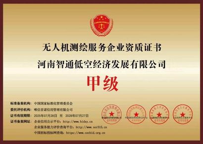 无人机测绘服务企业资质证书
